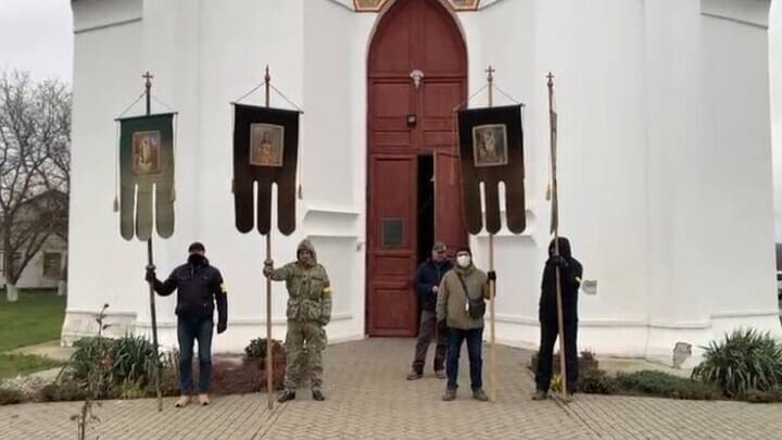 Seizure of the Transfiguration Church in Moshny. Photo: Suspilne
