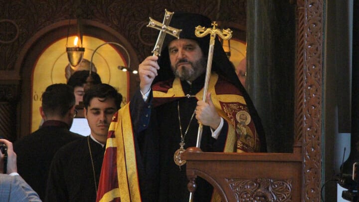 Met. Maximos of Selyvria presided over Vespers Saturday evening. Photo: Aaron Hickman/UOJ