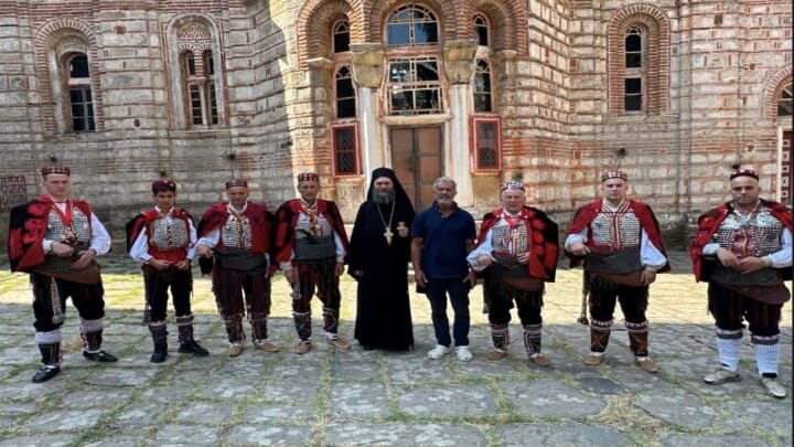 Mel Gibson celebrates Vidovdan at the Holy Monastery Hilandar on Mount Athos. Photo: David Pavlovic