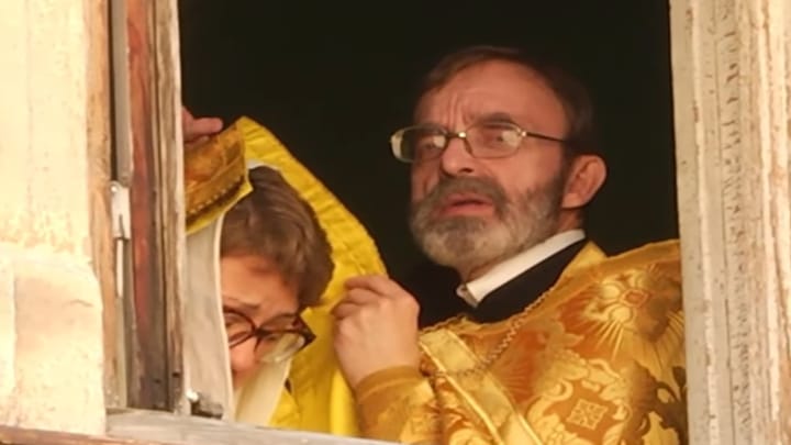 NTA records the Sacrament of Confession through an open window. Photo: NTA/YouTube