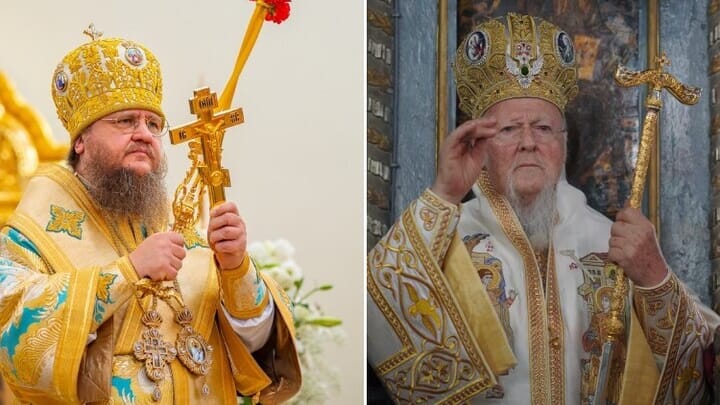 Metropolitan Theodosiy and Patriarch Bartholomew.