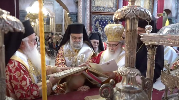 Archimandrite Symeon is consecrated as Archbishop of Sinai. Photo: Fr. Justin's Blog