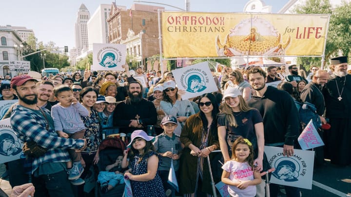 A photo from a past March for Life in Washington, D.C., which included members of Orthodox Christians for Life. Photo: oclife.org