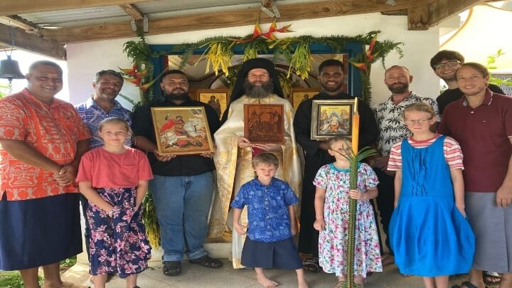 Celebrating the Feast of St. George - the parish's patronal feast - during Bright Week. Photo: Orthodox Christian Mission Center