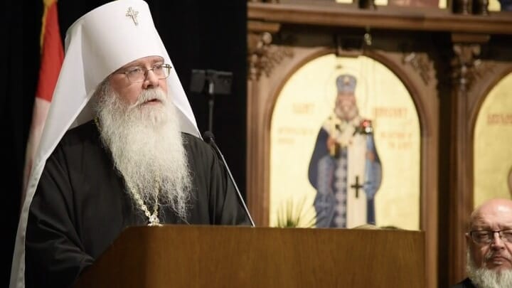 Screenshot from Metropolitan Tikhon's address. Credit: OCA