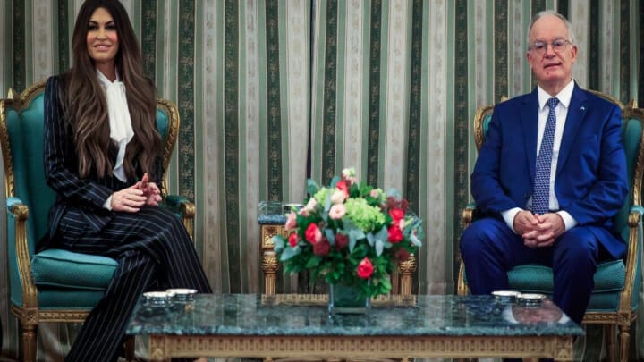 U.S. Ambassador to Greece Kimberly Guilfoyle and President Konstantinos Tassoulas. Photo: Orthodox Times