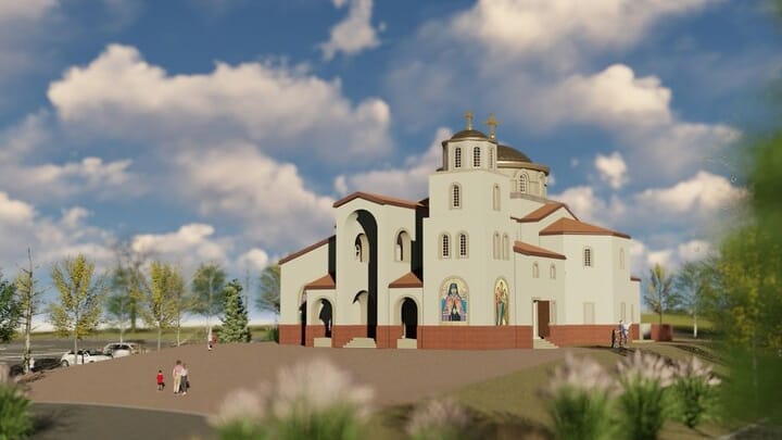 Proposed design for St. Raphael Church in Antiochian Village. Photo: antiochian.org