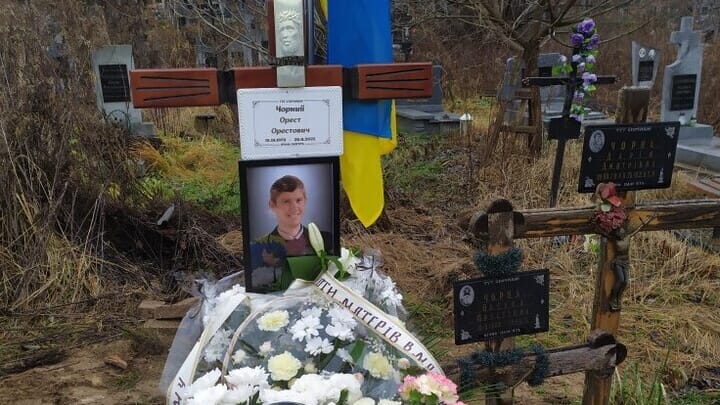 The gravesite of Orest Cherny. Photo: Petro Husak/Facebook