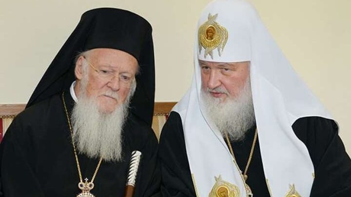 Ecumenical Patriarch Bartholomew and Moscow Patriarch Kirill. Photo: Espreso