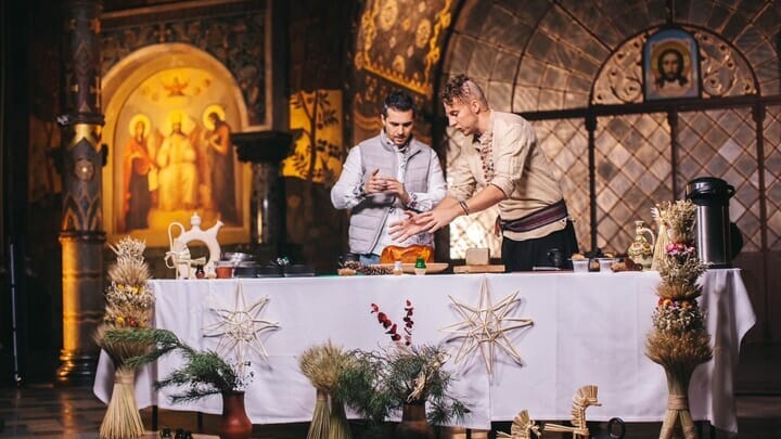 Culinary show in the Refectory Church of the Lavra. Photo: Facebook / Galimova