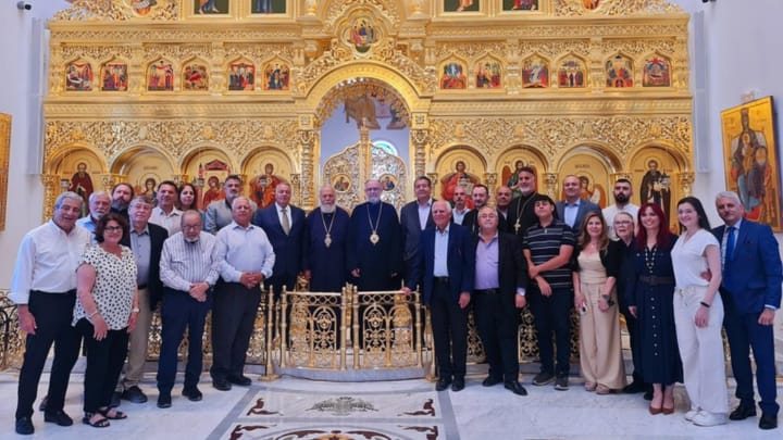 Pilgrims are pictured at the Cathedral of Saint Nicholas in the Archdiocese of Zahlé. Photo: antiochian.org