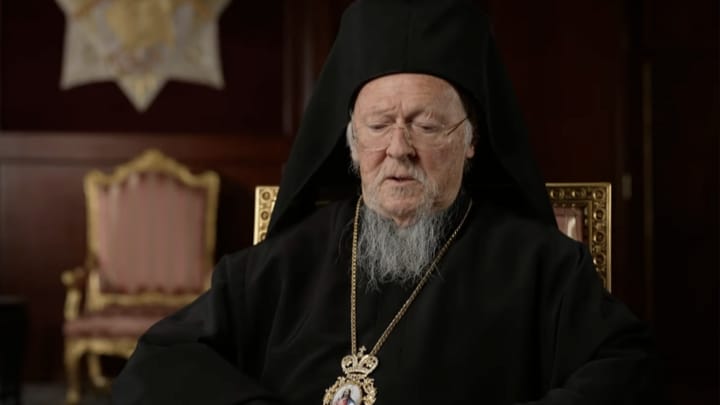 Patriarch Bartholomew. Photo: Les Chemins de la Foi - France Télévisions