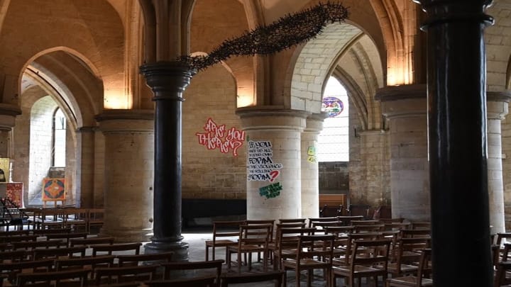 The "Hear Us" exhibit will remain in the Canterbury Cathedral until Jan. 18, 2026. Photo: Canterbury Cathedral