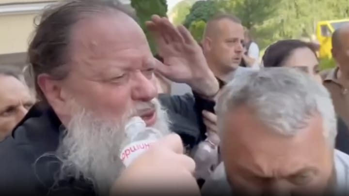 Metropolitan Meletiy after the attack. Photo: UOJ's Ukrainian branch (SPZh)
