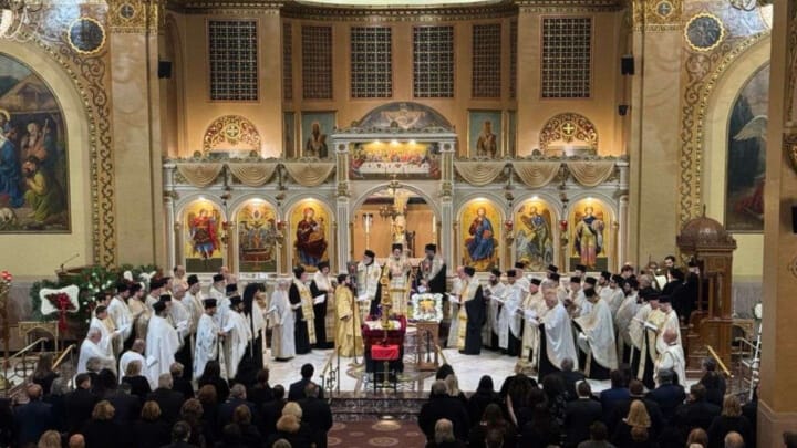 The funeral of Bishop Timothy of Hexamilion. Photo: Orthodox Observer