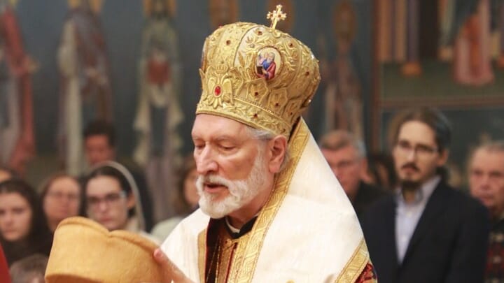 Bsp. Irinej celebrates the patronal feast of St. Nicholas the Wonderworker. Photo: Diocese of Eastern America of the SOC/Facebook