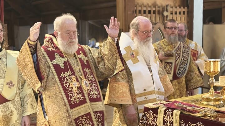 Abp. Benjamin and Met. Tikhon. Source: OCA