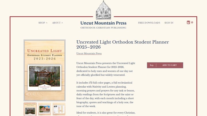 Uncut Mountain Press Launches 2025-2026 Orthodox Student Planner