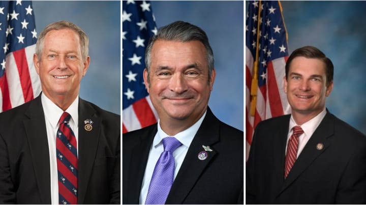 Representatives Joe Wilson, Don Bacon, and Austin Scott.