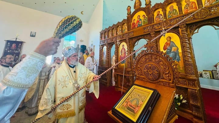 Bishops consecrate the rebuilt Romanian Orthodox church in Boian, Alberta