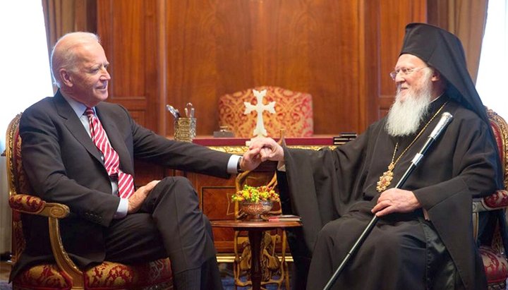 US Vice President Joseph Biden and Patriarch Bartholomew. Photo: vidovdan.org