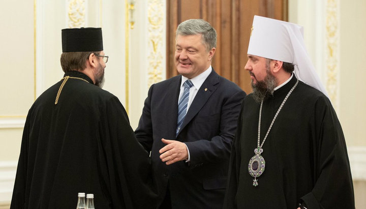 Sviatoslav Shevchuk, Petro Poroshenko and Epiphany Dumenko. Photo: Twitter