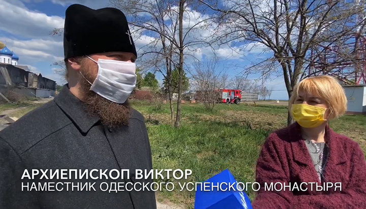 Archbishop Viktor (Bykov), abbot of the Holy Dormition Monastery of Odessa. Photo: a screenshot of the video on the Odessa Eparchy YouTube channel.