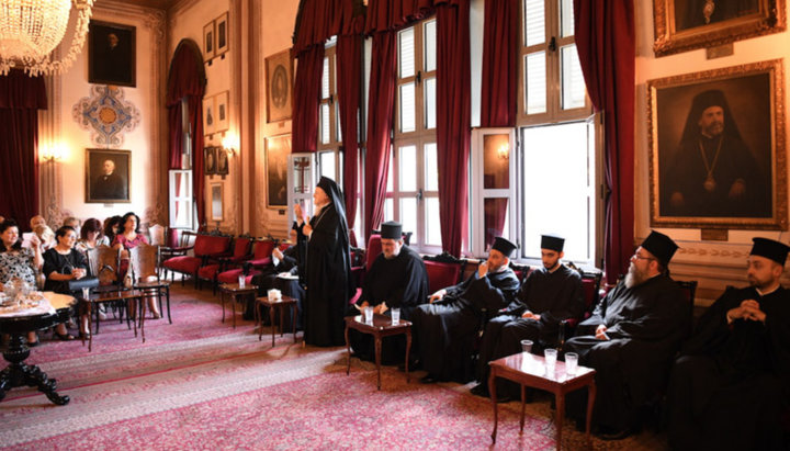 Ecumenical Patriarch speaking at the Theological School of Halki. Photo: romfea.gr