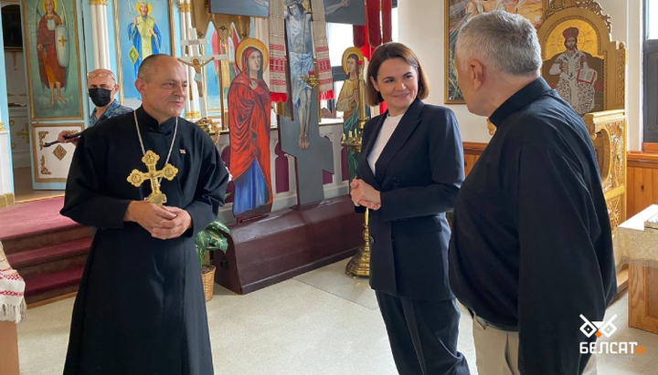 Tikhanovskaya visits temple of schismatic BAOC in New York