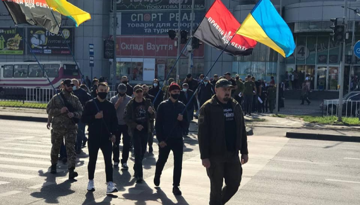 Right Sector activists in Lviv. Photo: facebook.com/Right Sector - Lviv Region