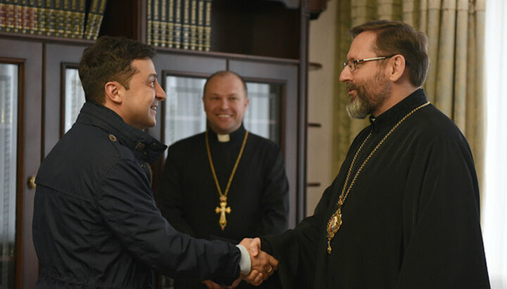 President of Ukraine Vladimir Zelensky and head of the UGCC Sviatoslav Shevchuk. Photo: news.ugcc.ua