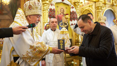 Ivano-Frankivsk mayor awarded by Dumenko in the cathedral seized from UOC