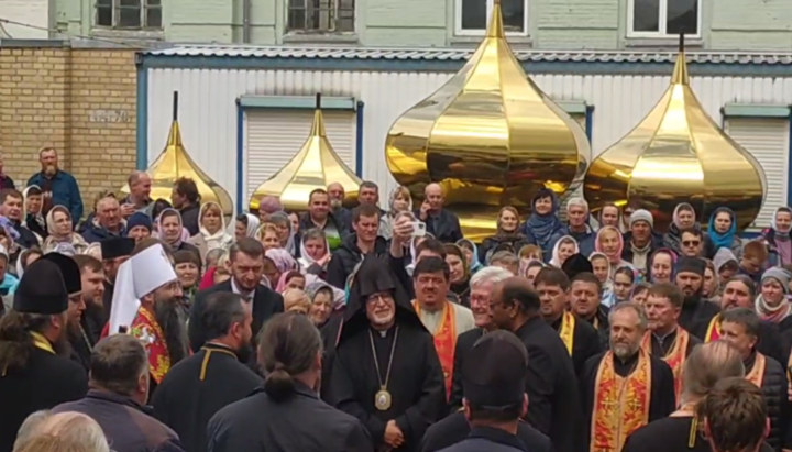 Members of the WCC delegation near the Lavra. Photo: UOJ