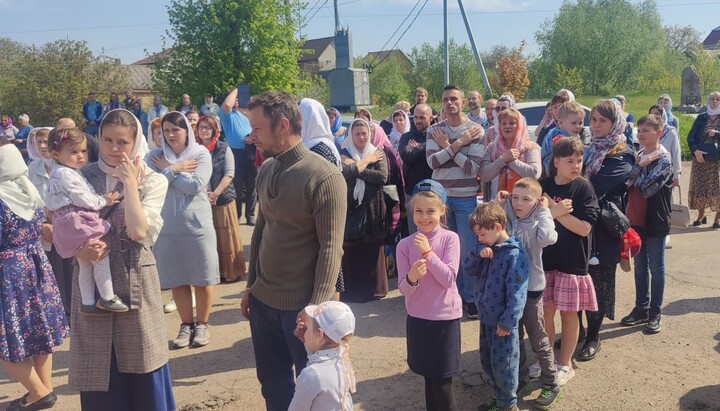 Prayer in the open air. Photo: t.me/dozor_kozak1