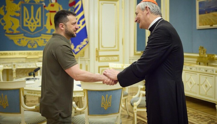 Volodymyr Zelensky and Matteo Zuppi. Photo: VATICAN NEWS