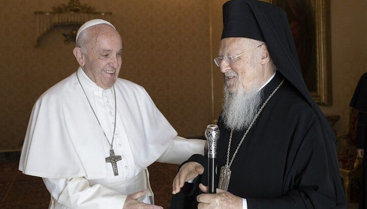 Pope Francis and Patriarch Bartholomew. Photo: vaticannews.va