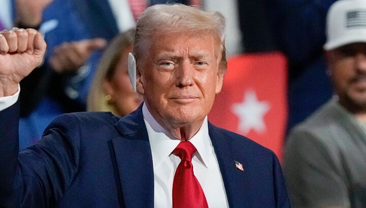 Donald Trump speaks on the final night of the Republican National Convention. Photo: svoboda