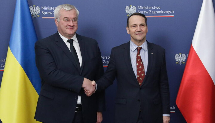 Polish Foreign Minister Radosław Sikorski and Ukrainian Foreign Minister Andrii Sybiha. Photo: PAP/Tomasz Gzell