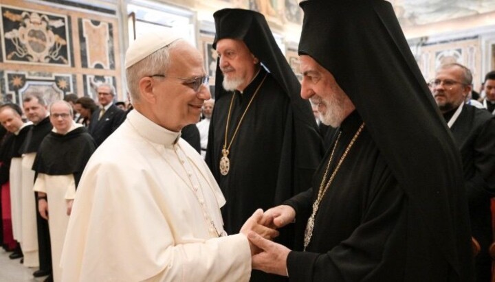 Pope Leo XIV receives participants in the Symposium “Nicaea and the Church of the Third Millennium: Towards Catholic-Orthodox Unity.” Photo: Vatican Media