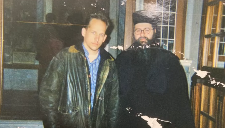 Fr. Peter Heers during his first trip to Mount Athos in 1998. Source: Orthodox Ethos