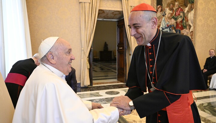 Pope Francis and Cardinal Fernandez. Source: America Magazine