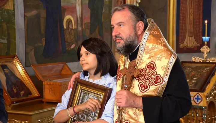 Bishop Lucian and Adriana. Source: Episcopia Caransebeșului
