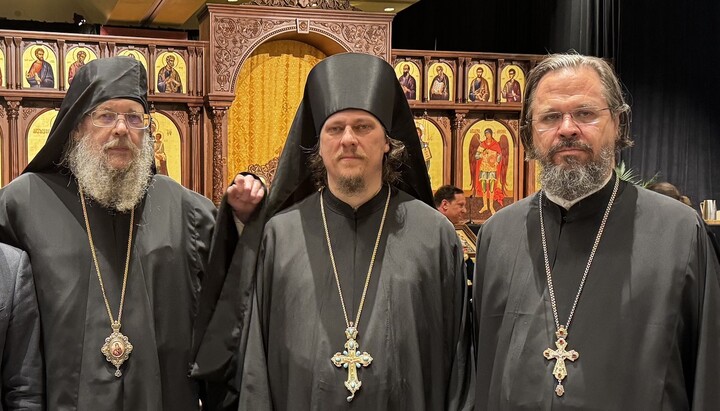 Bishop Alexander (Golitzin), Archim. Vasily Permiakov, and Fr. Alexander Rentel. Source: OCA