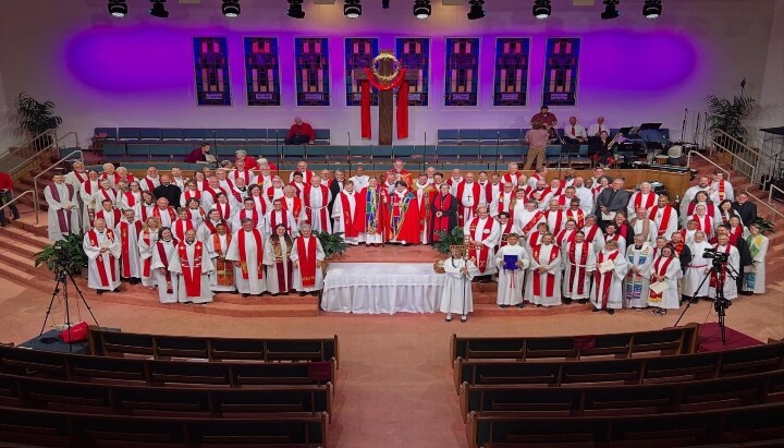 Fr. Nicolas Kazarian can be seen in black on the left side. Photo: New Jersey Synod, ELCA