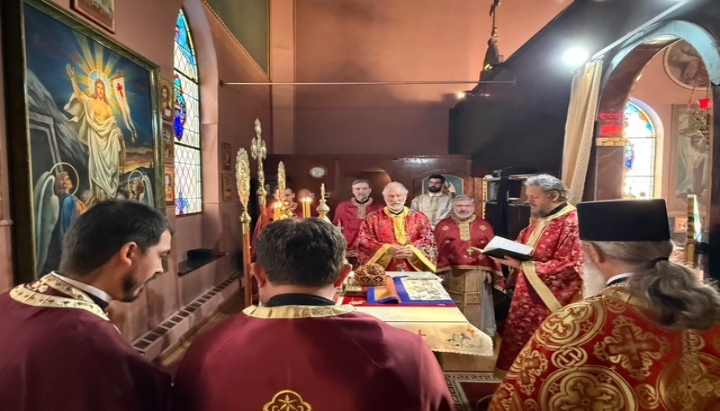 The Hierarchical Divine Liturgy is celebrated at St. John the Baptist Serbian Orthodox Church. Photo: Savo Majstorovic