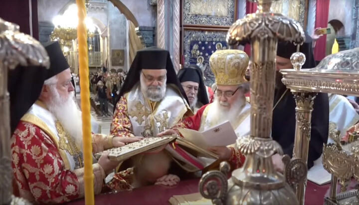Archimandrite Symeon is consecrated as Archbishop of Sinai. Photo: Fr. Justin's Blog