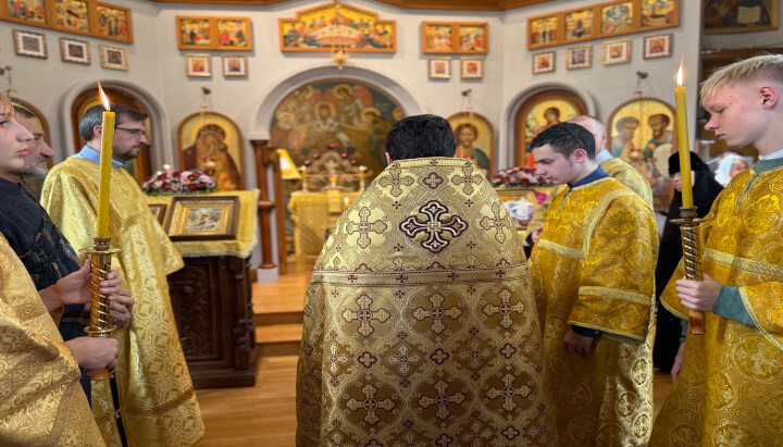 Honouring St Jonah of Hankow in the Luxembourg Parish. Photo: orthodox-europe.org