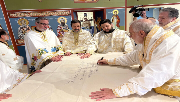 The consecration of Holy Trinity Greek Orthodox Church. Photo: Holy Trinity Greek Orthodox Church/Facebook