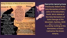 St. Michael Orthodox Church Announces January Spiritual Retreat with Mt. Athos Elder