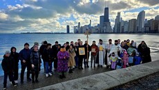 Orthodox Faithful Bless Lake Michigan on Feast of Theophany